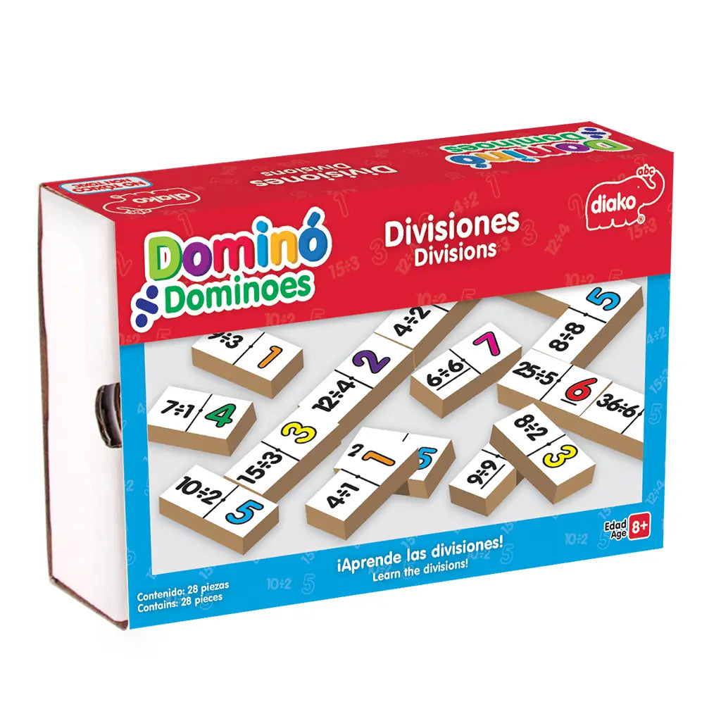 Domino Divisiones Madera Diako Niños Juego Mesa - Diako - vista lateral