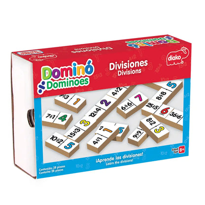Domino Divisiones Madera Diako Niños Juego Mesa - Diako - vista lateral
