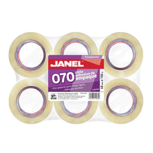 6pz Cinta Transparente Acrilica Linea 070 (075) 48 mm X 150 m JANEL - Janel