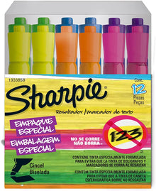 Resaltador Sharpie Tank colores surtidos 12 piezas 1933859 - Sharpie