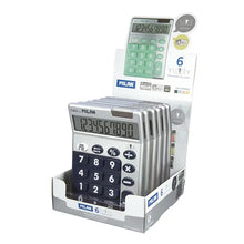 Milan - Caja Exhibidor Con 6 Calculadoras 10 Digitos Serie Silver 10 DIGITOS CAJA DE CALCULADORAS SERIE SILVER - Milan - detalle