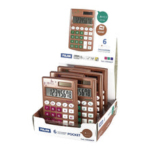 Milan - Caja Exhibidor Con 6 Calculadoras De 8 Digitos Pocket CAJA SERIE COPPER COBRE | #C6795E | opaco | ? | satinado / Caja - Milan