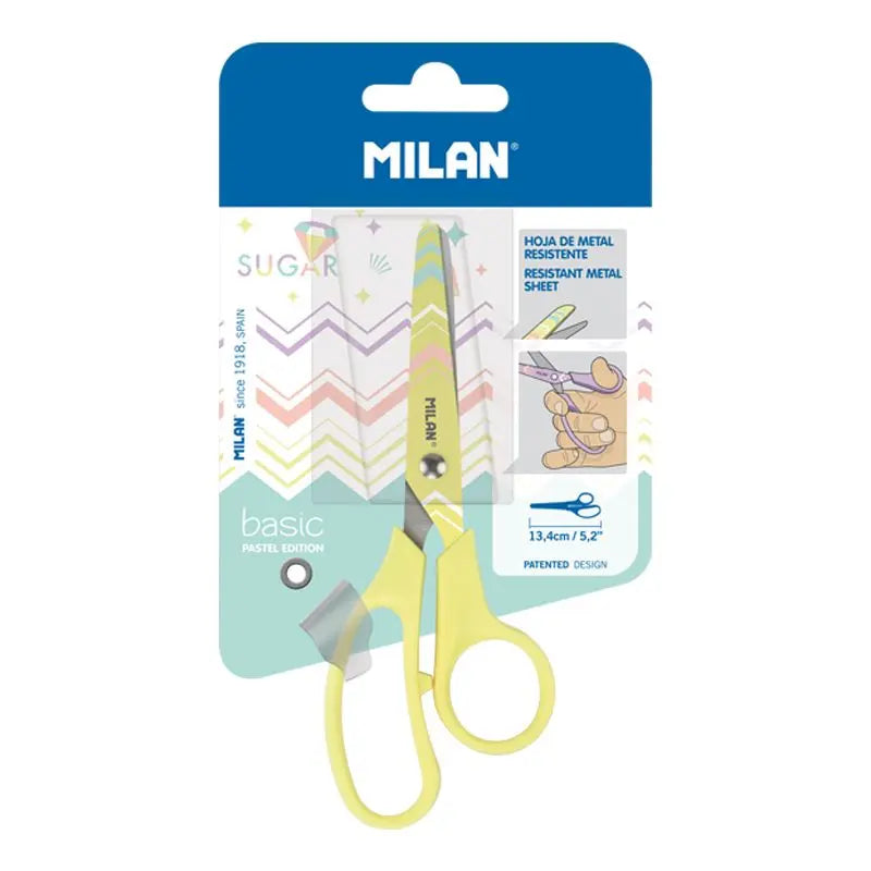 Milan - Blister Con Tijeras Basic Serie Pastel LILA  | #CDB4D4 | opaco | ? | ? / SERIE PASTEL - Milan