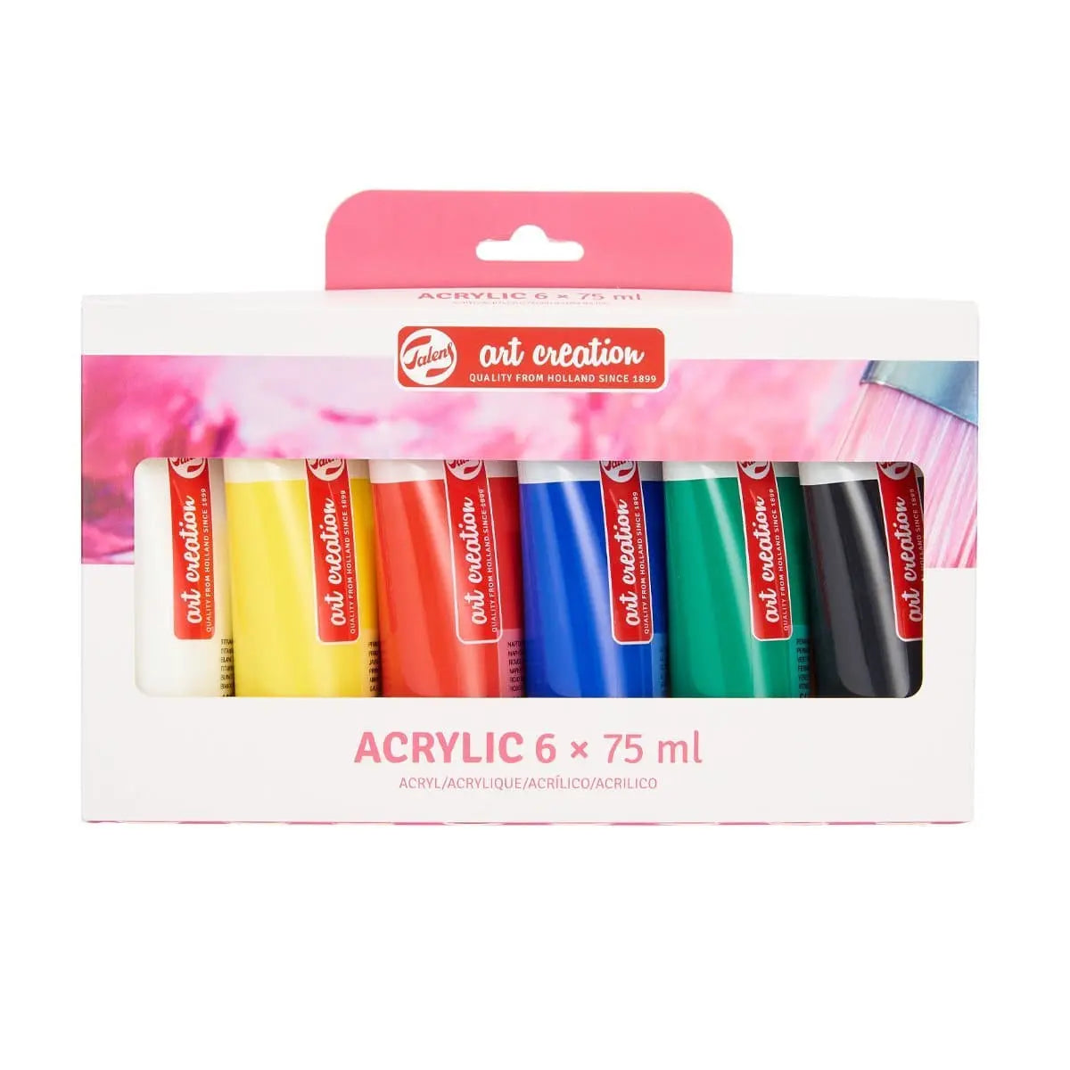 ART CREATIONS - SET DE ACRÍLICO CON 6 PIEZAS DE 75 ML #3582806M - Royal Talens