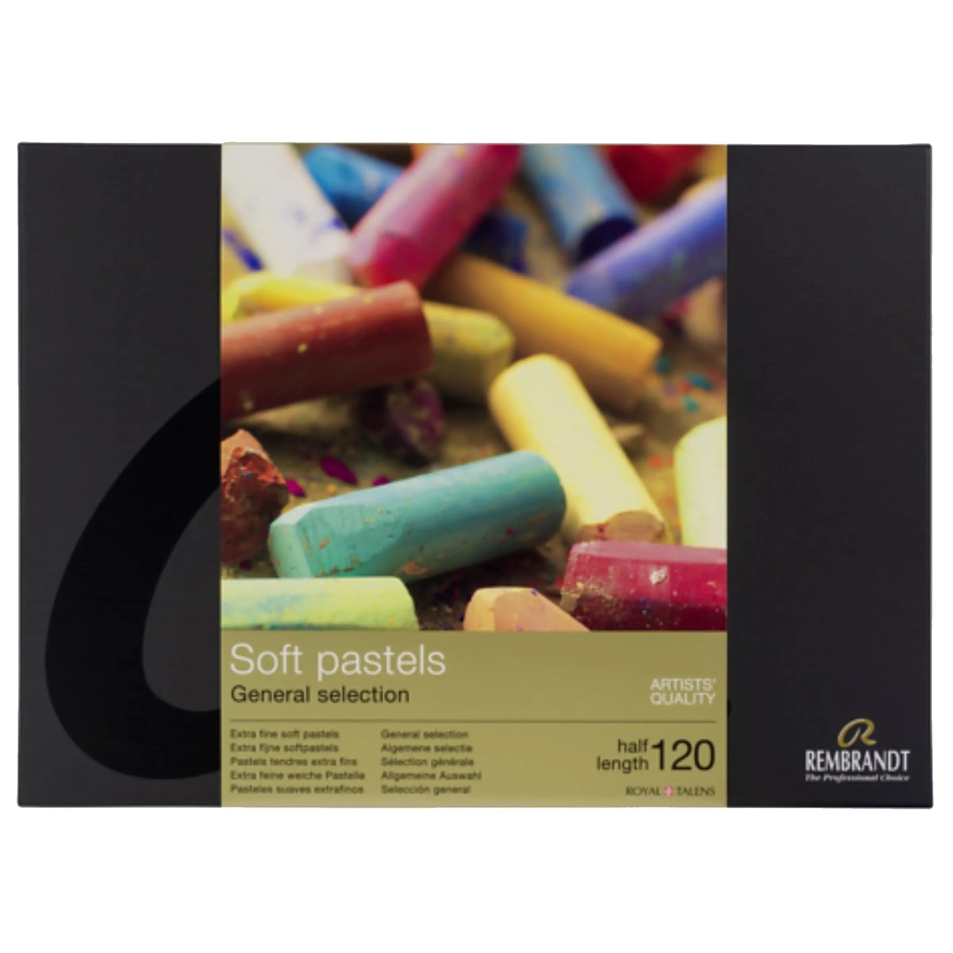 Rembrandt - Estuche con 120 1/2 barras de pastel suave Royal Talens - Estuche con 120 1/2 barras de pastel suave rembrandt - Royal Talens - vista lateral