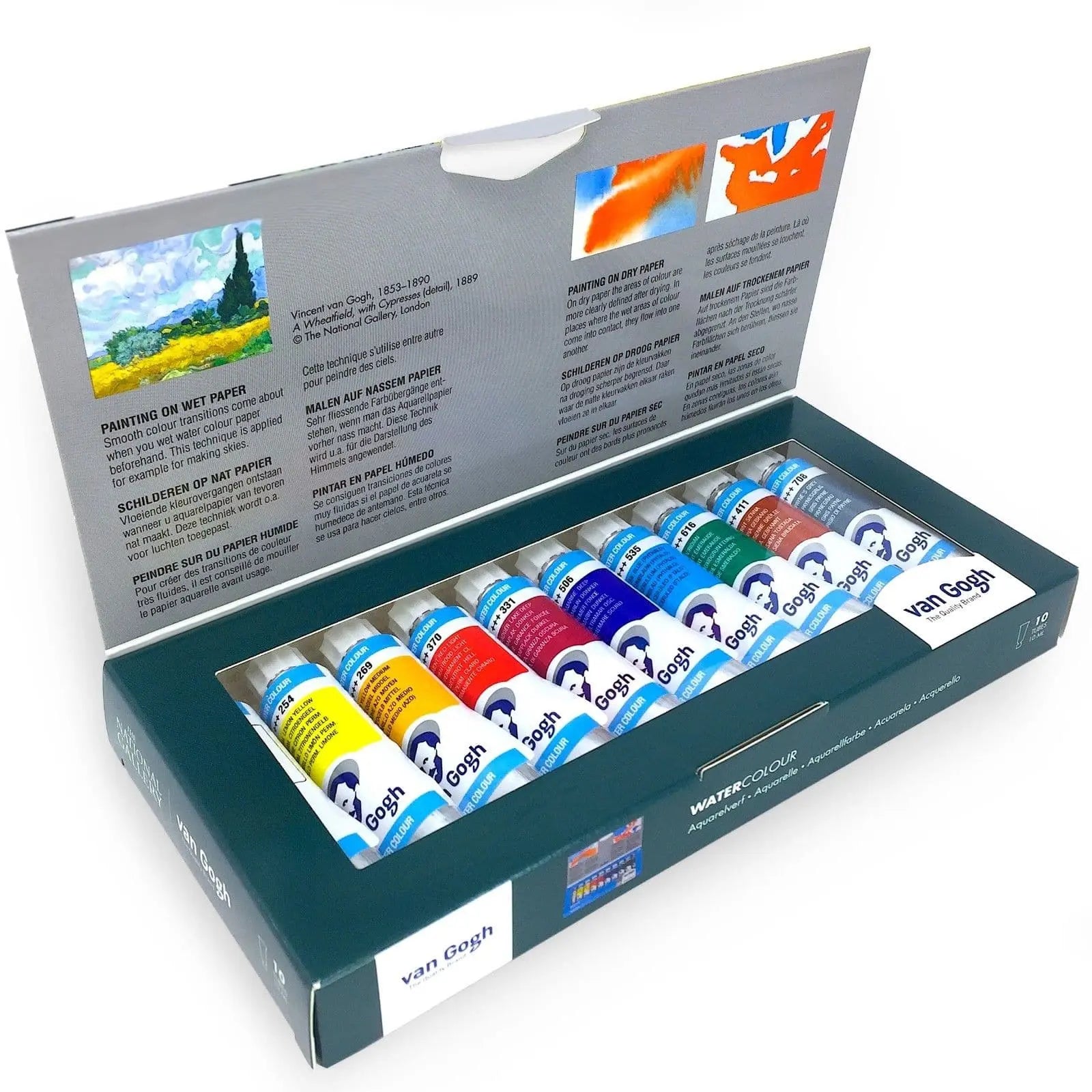 Van gogh - Set básico con 10 tubos 10 ml de acuarela Van gogh - Set básico con 10 tubos 10 ml de acuarela - Van Gogh