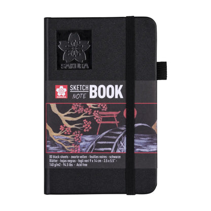 Sakura - Sketch book negro retrato vertical 9 x 14 cm - Sakura - vista lateral