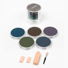 PANPASTEL - SET CON 5 PIEZAS DE PANPASTEL SELECCIÓN TONOS EXTRA OBSCUROS+ACCESORIOS #30057 - Panpastel