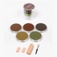 PANPASTEL - SET CON 5 PIEZAS DE PANPASTEL SELECCIÓN TONOS TIERRA+ACCESORIOS #30058 - Panpastel