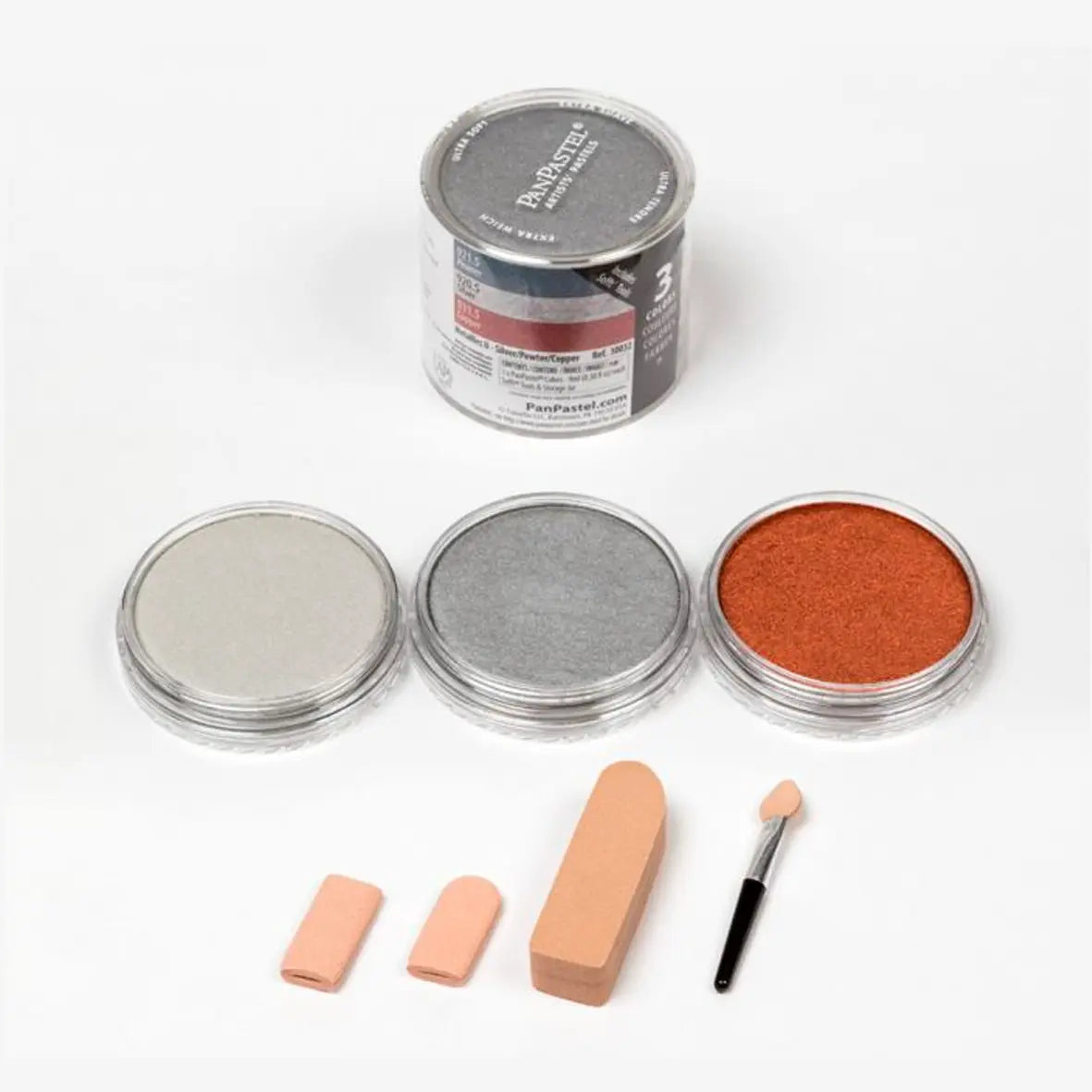 PANPASTEL - SET CON 3 PIEZAS DE PANPASTEL METÁLICOS V2+ACCESORIOS#30032 - Panpastel