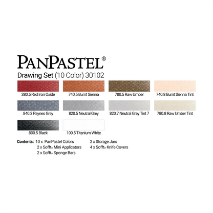 PANPASTEL - SET DE DIBUJO CON 10 COLORES #30102 - Panpastel - empaque