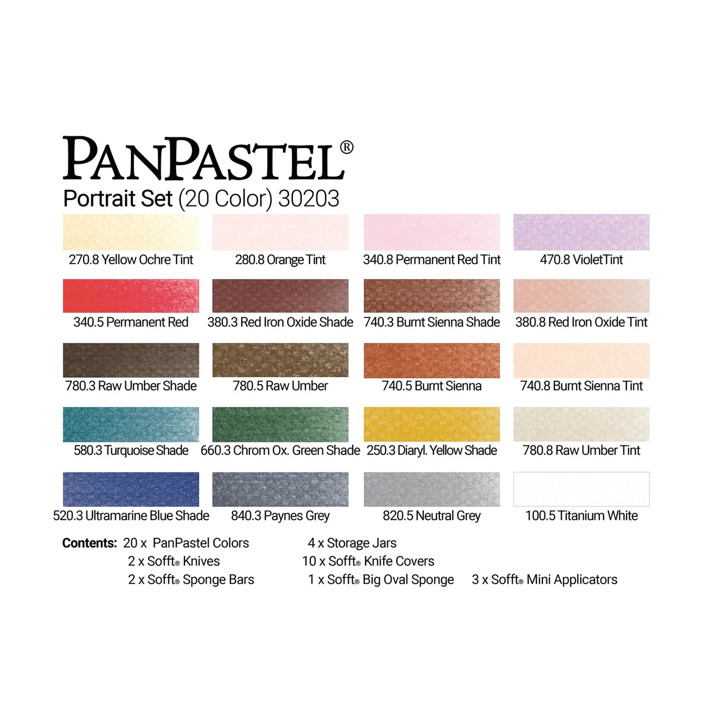 PANPASTEL - Set retrato con 20 colores #30203 - Panpastel - detalle