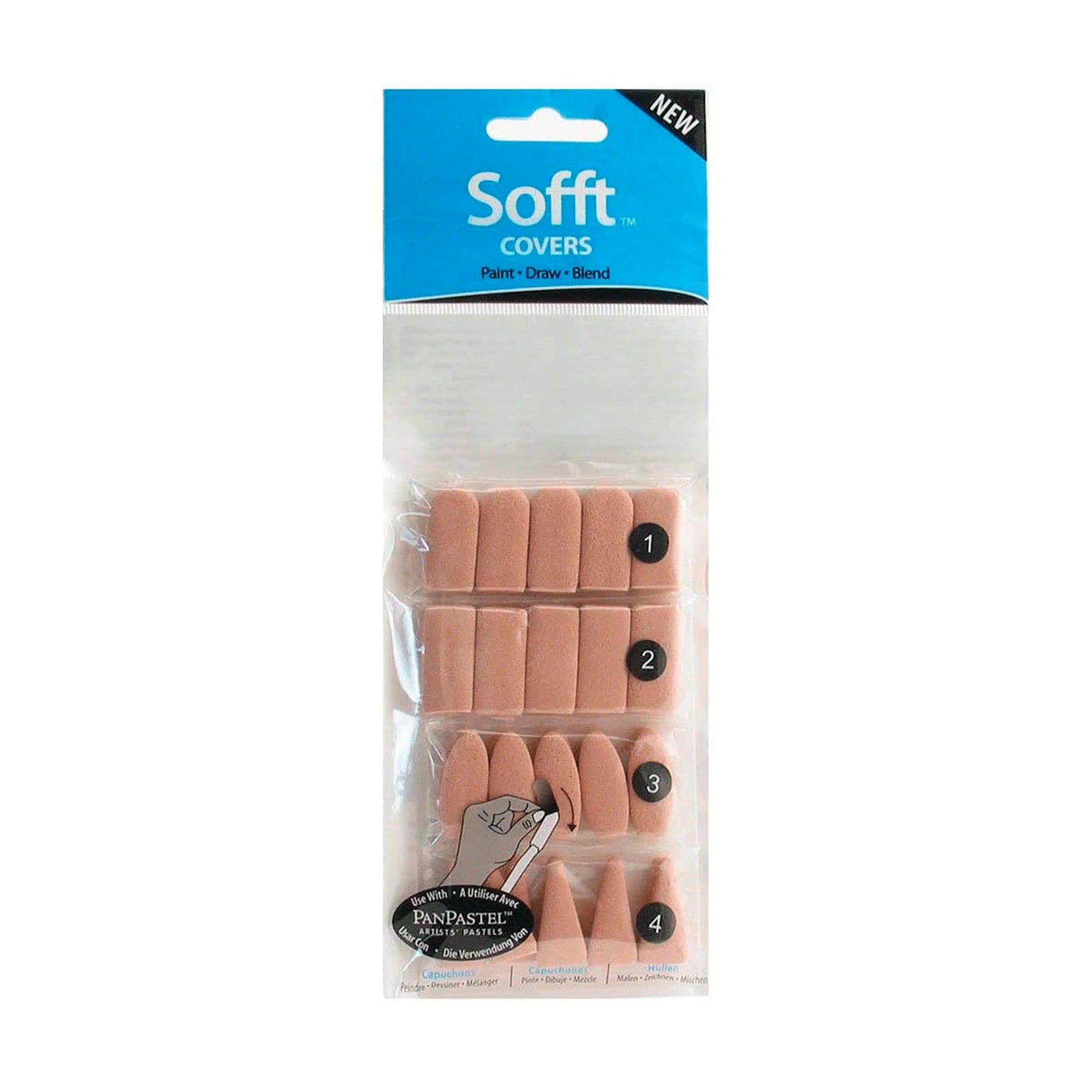 PANPASTEL - Bolsa con  40 esponjas surtidas no. 62100 - Panpastel