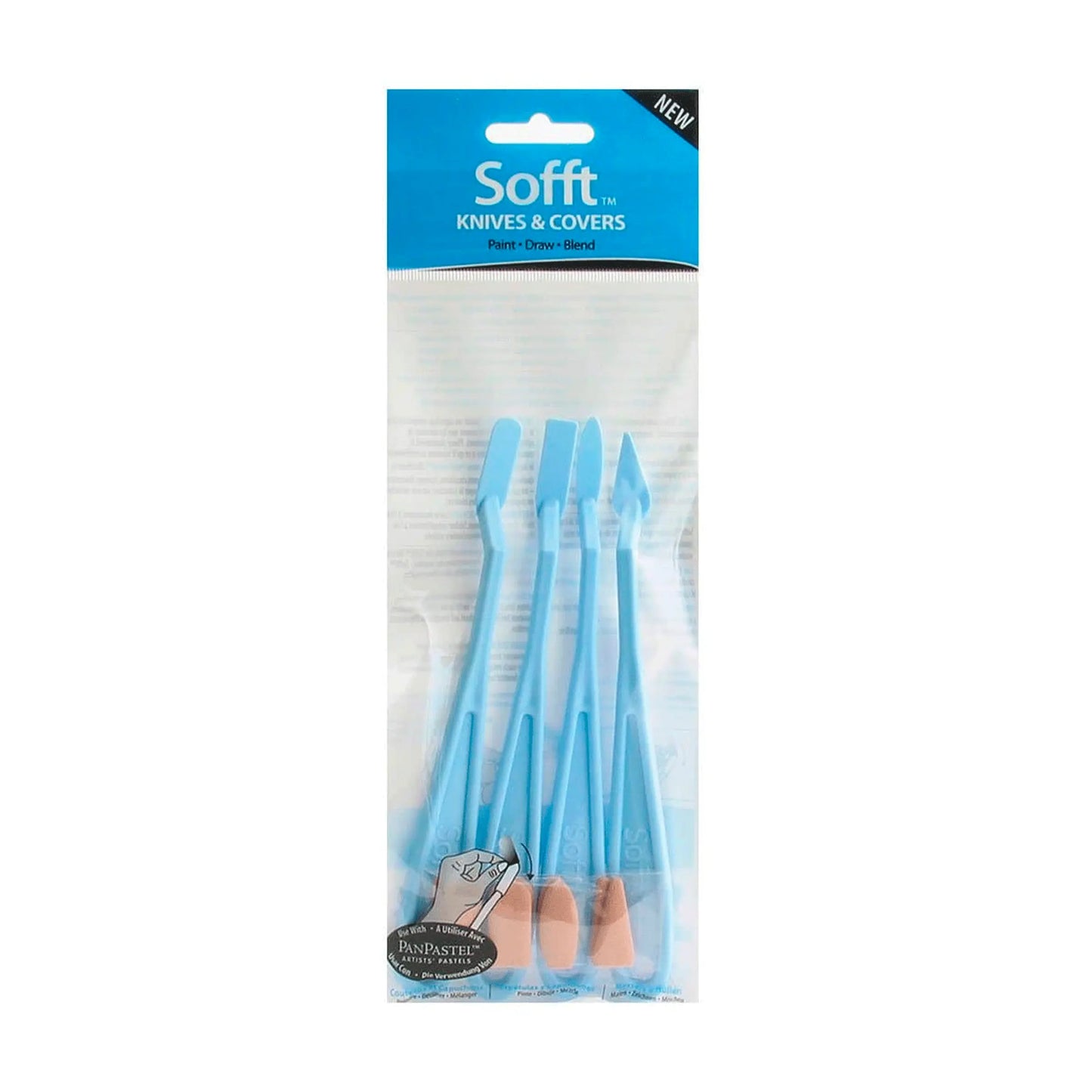 PANPASTEL - Set de 4 espátulas + 8 esponjas no. 65100 - Panpastel