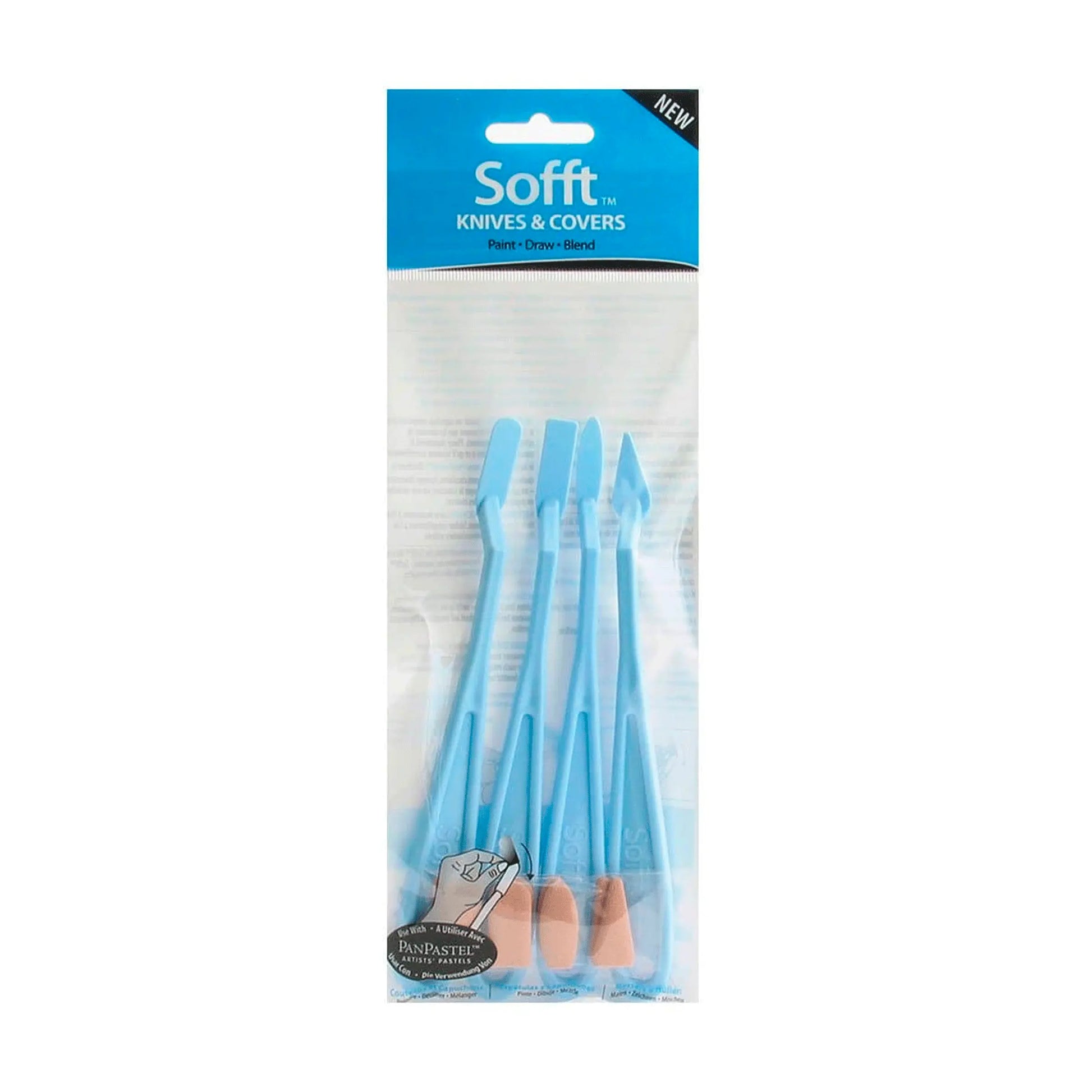 PANPASTEL - Set de 4 espátulas + 8 esponjas no. 65100 - Panpastel