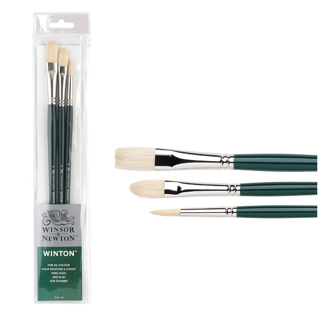 WINTON - Juego de 3 pinceles con estuche s Winsor & Newton