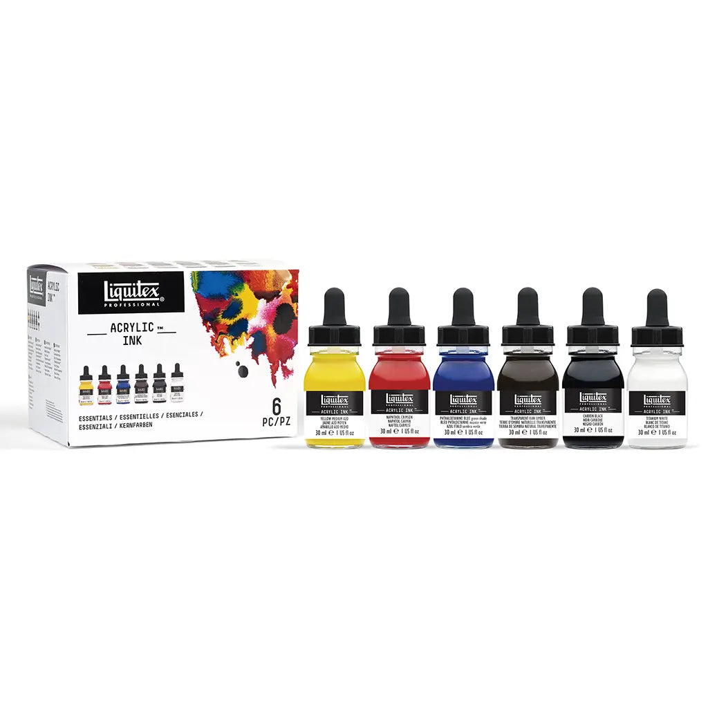 Set esencial tinta acrílica 6 colores 30 ml Rodin