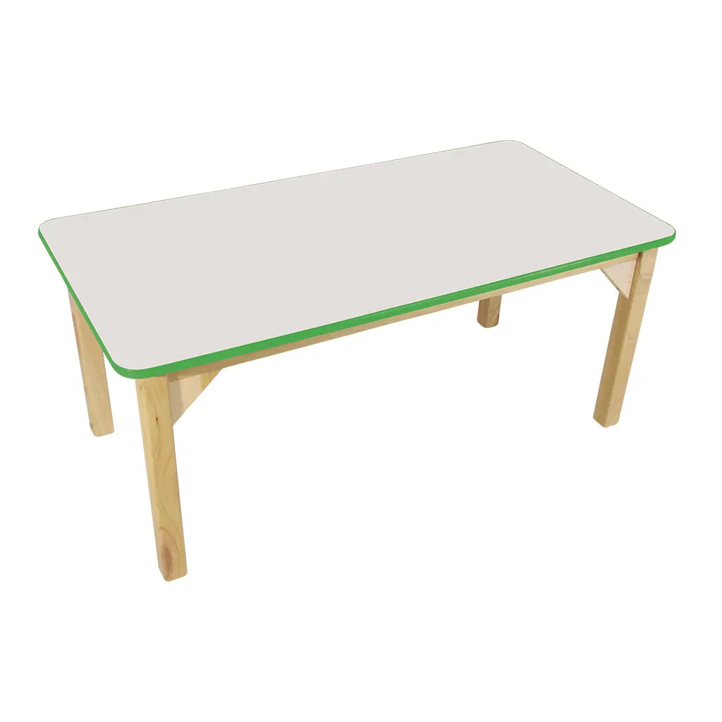 MESA RECTANGULAR BLANCA FILO VREDE - Diako