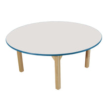 MESA REDONDA BLANCO FILO AZUL - Diako