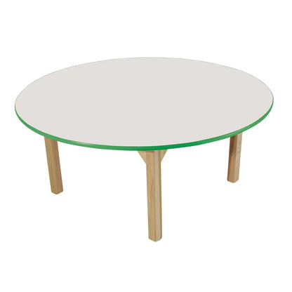 MESA REDONDA BLANCO FILO VERDE - Diako