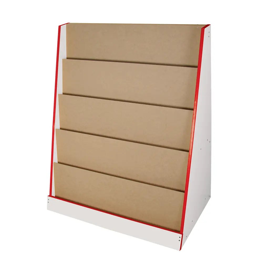 STAND PARA LIBROS GRANDE BLANCO FILO ROJO - Diako - vista lateral
