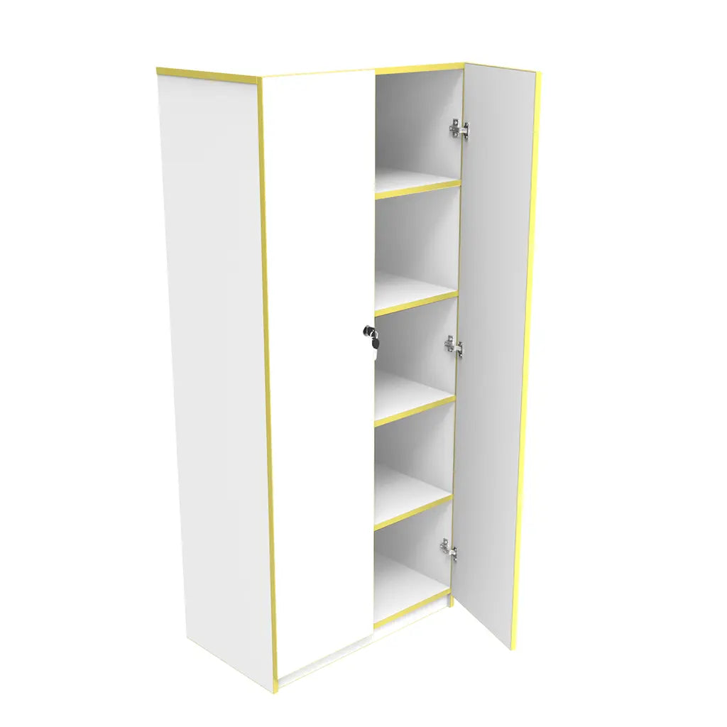 LOCKER PARA MAESTRO Blanco_filo_Amarillo - Lock - detalle
