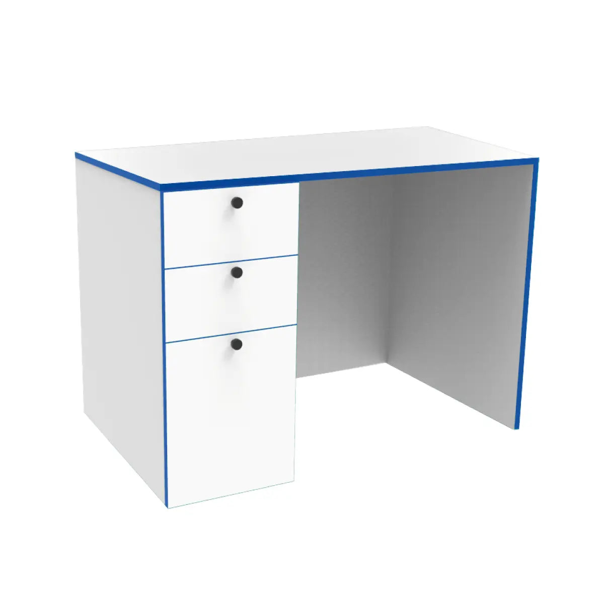 ESCRITORIO PARA MAESTRA(O) CON CAJONERA BLANCO FILO AZUL - Mae