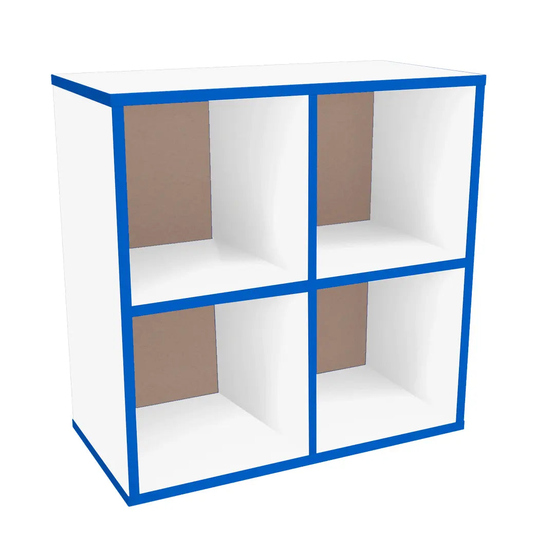 ORGANIZADOR LATERAL CHICO 4 SECCIONES BLANCO FILO AZUL - Diako