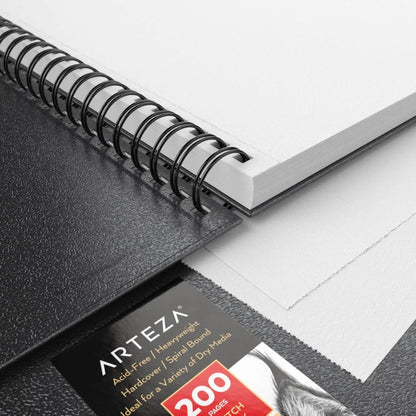 Set de 2 Sketchbook Cuaderno Dibujo Pasta Dura 23x30 Arteza - Coveme - detalle