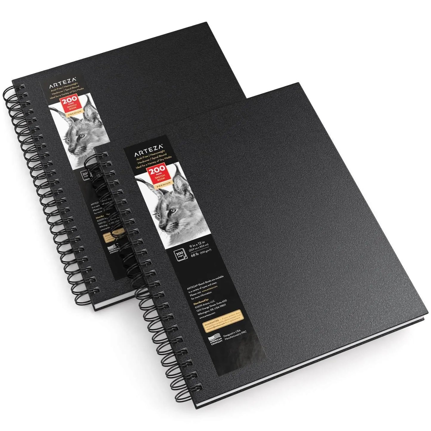 Set de 2 Sketchbook Cuaderno Dibujo Pasta Dura 23x30 Arteza - Coveme - vista lateral