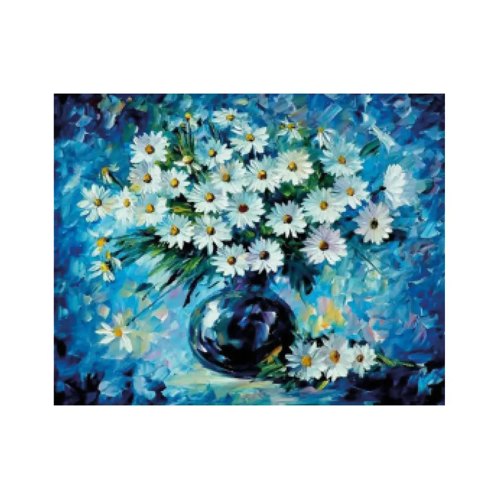 ARTE DIAMANTE FLORERO AZUL 40X50 - Diako