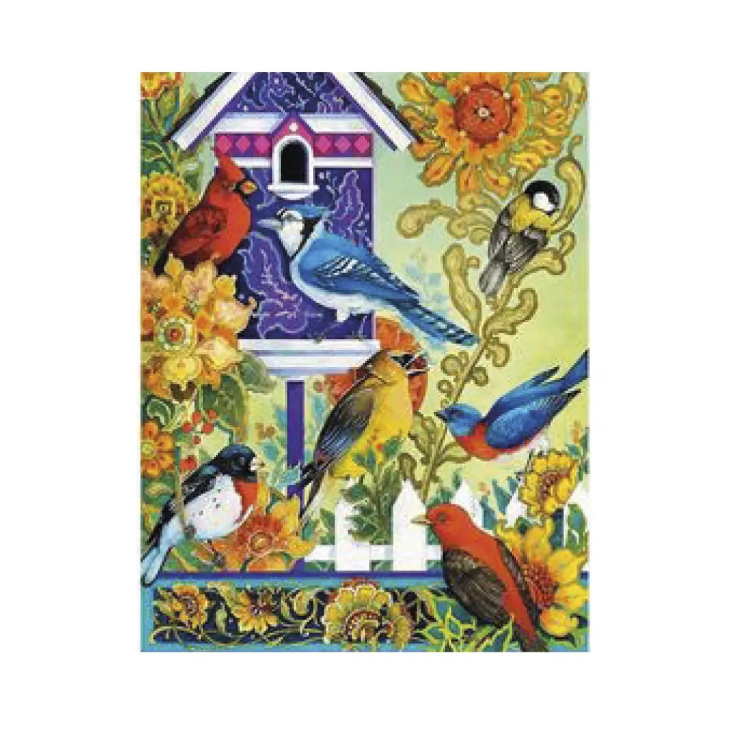 ARTE DIAMANTE PAJAROS DEL JARDIN 40X50 - Diako