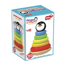 Pirámide Apilable Pingo Pingüino Bebé Madera Ensarte Diako - Diako