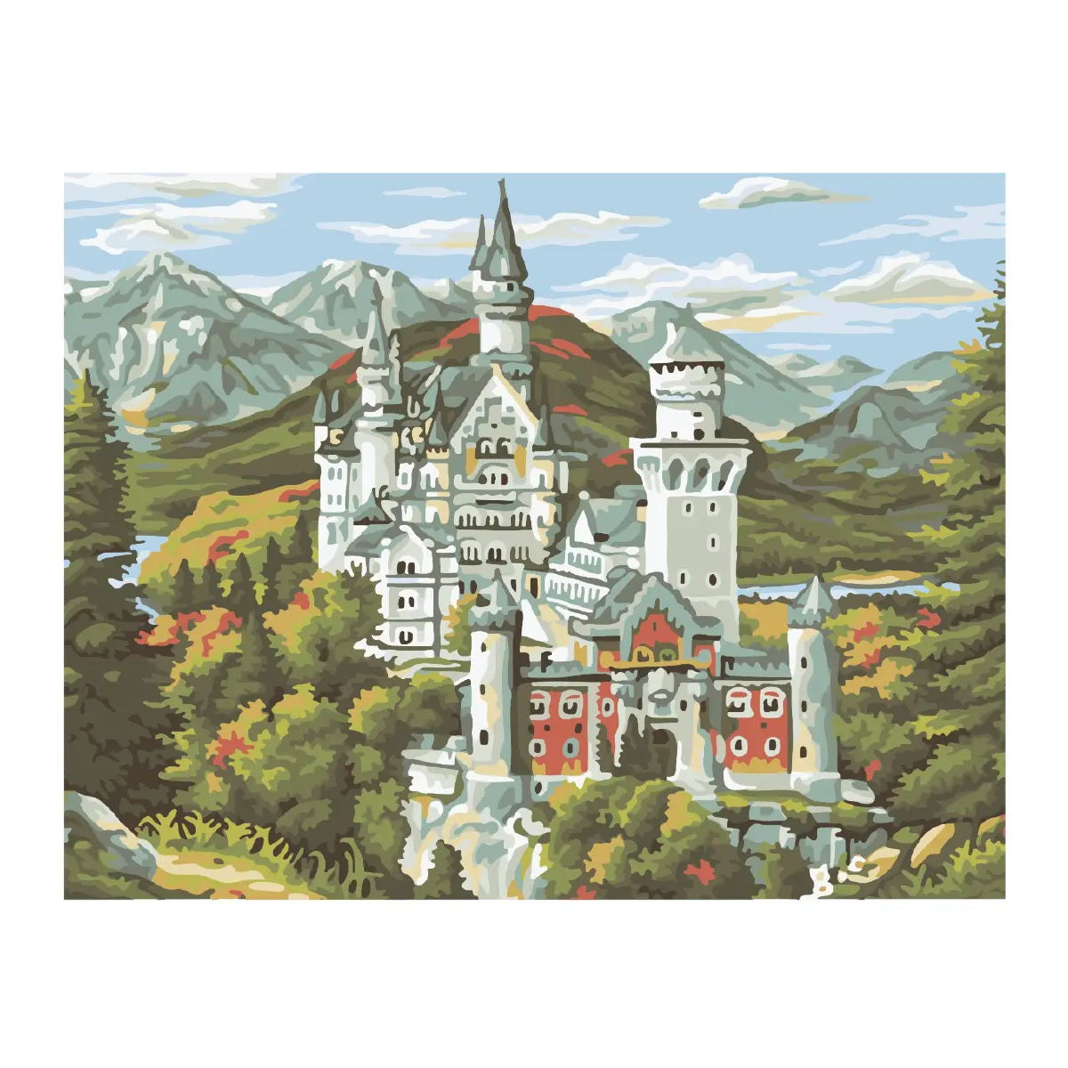 PINTA POR NUMERO 40X50 CASTILLO DE NEUSCHWANTEIN - Diako Nuevos - empaque