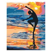 PINTA POR NUMERO 40X50 BAILANDO AL ATARDECER - Diako - detalle