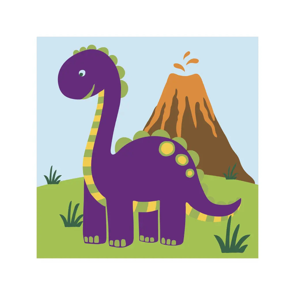 PINTA POR NÚMERO KIDS 21X21 DINOSAURIO - Diako