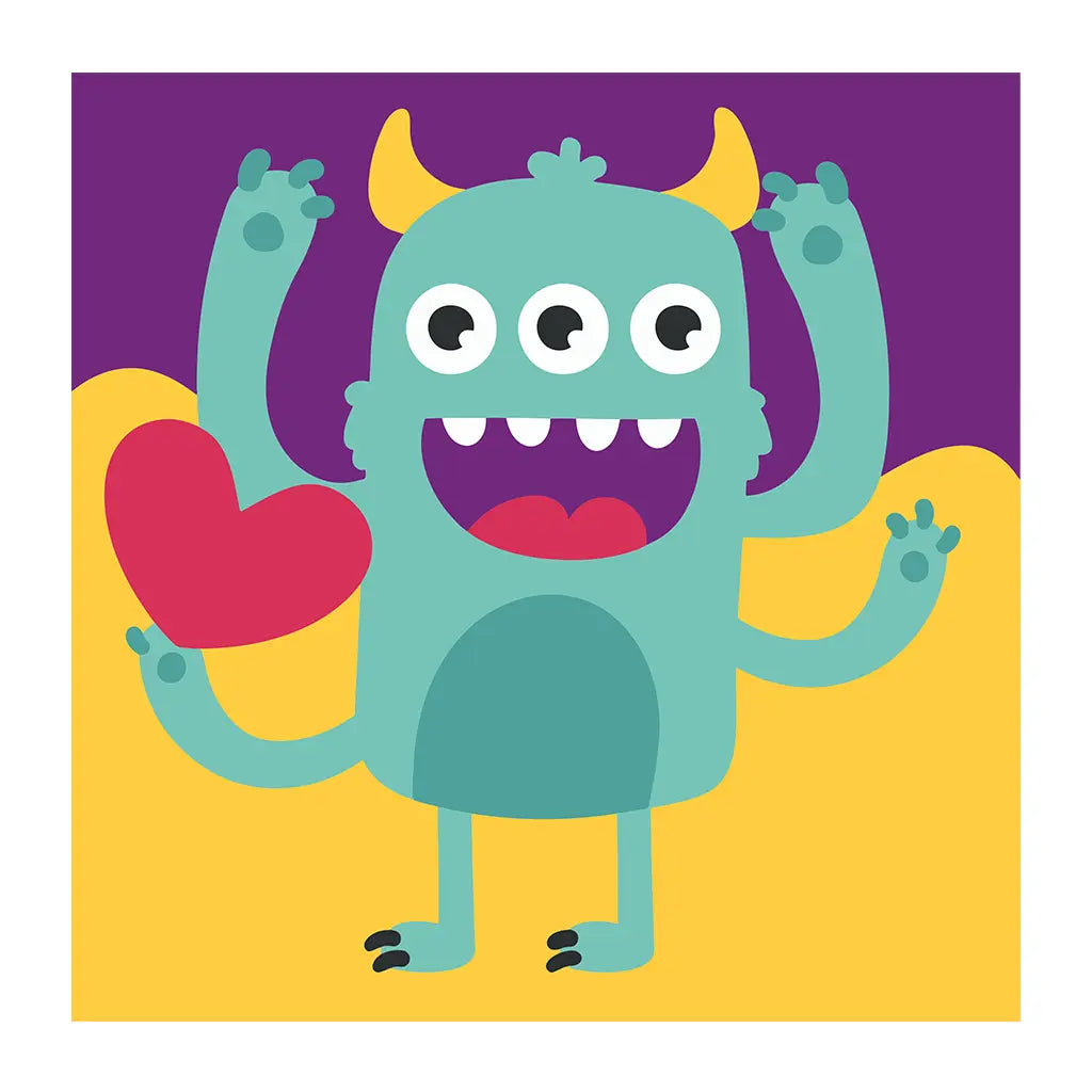 PINTA POR NÚMERO KIDS 21X21 MONSTER - Diako