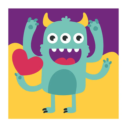 PINTA POR NÚMERO KIDS 21X21 MONSTER - Diako