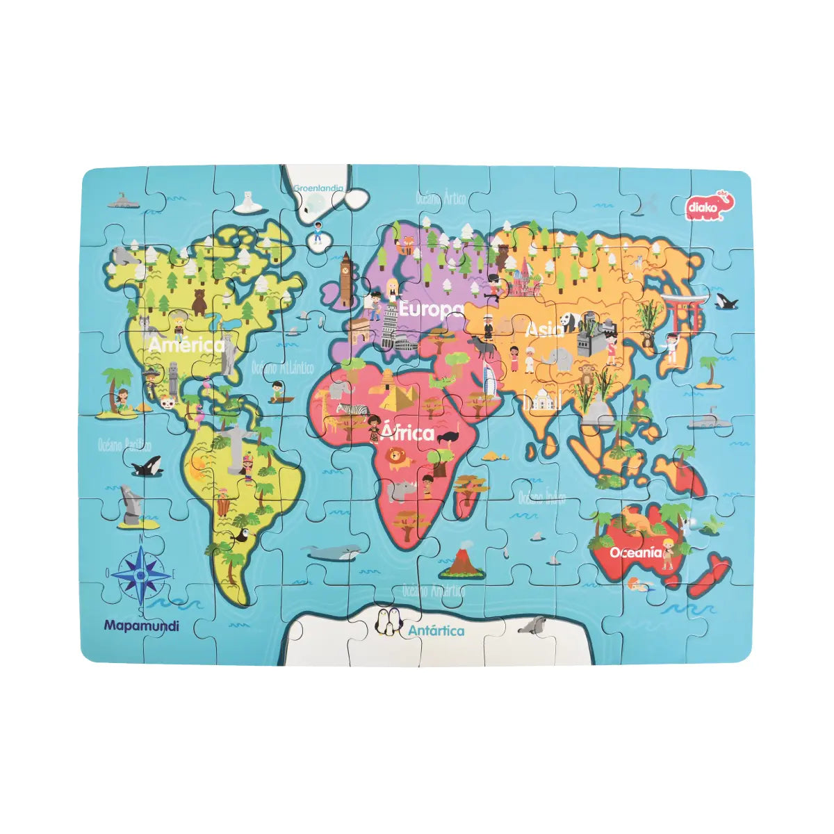 ROMPECABEZAS DEL MUNDO - Diako - detalle