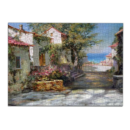 ROMPECABEZAS PASILLO CON FLORES 1000PZ - Diako - vista lateral