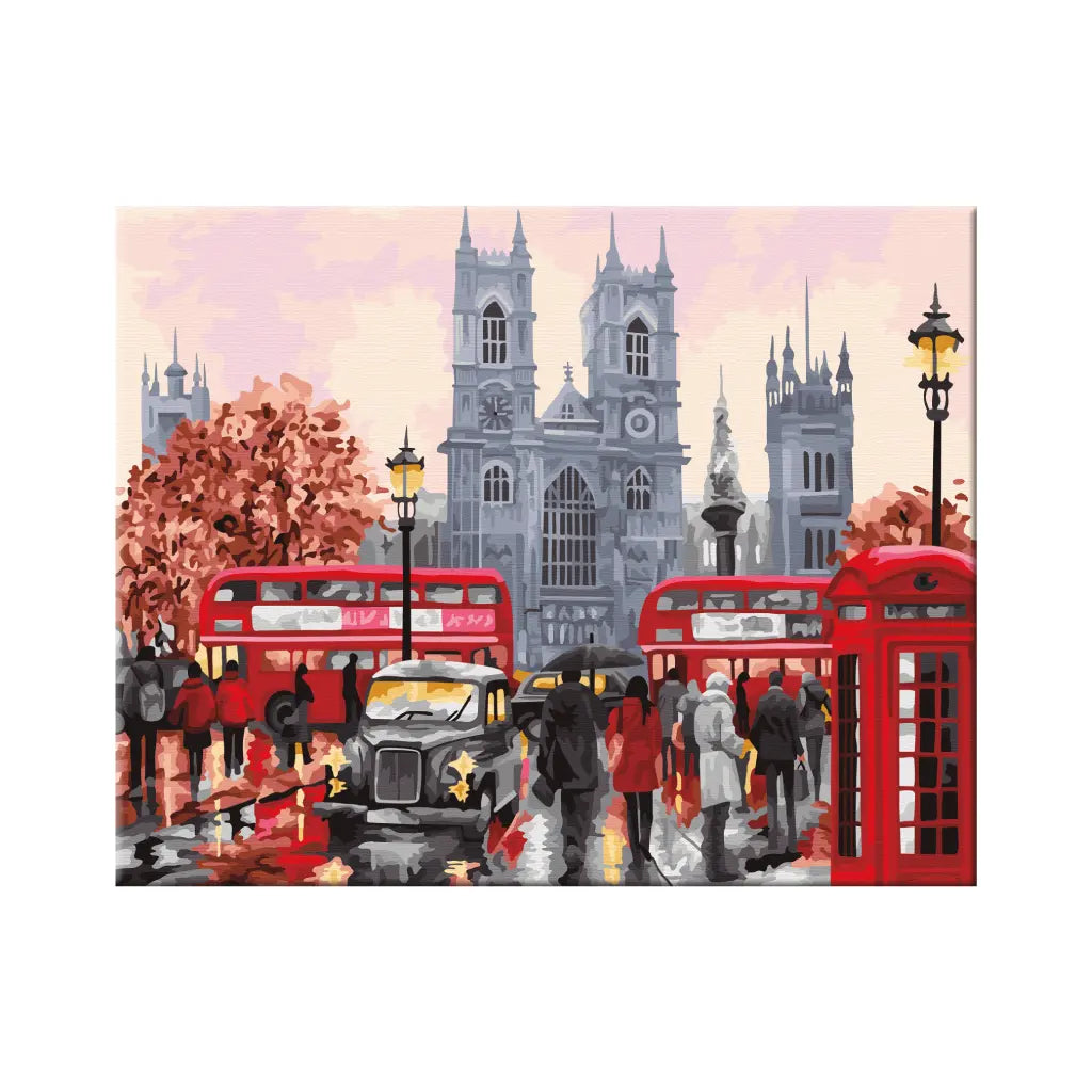 PINTA POR NÚMERO 40X50 VIVIENDO EN LONDRES - Diako Nuevos - detalle