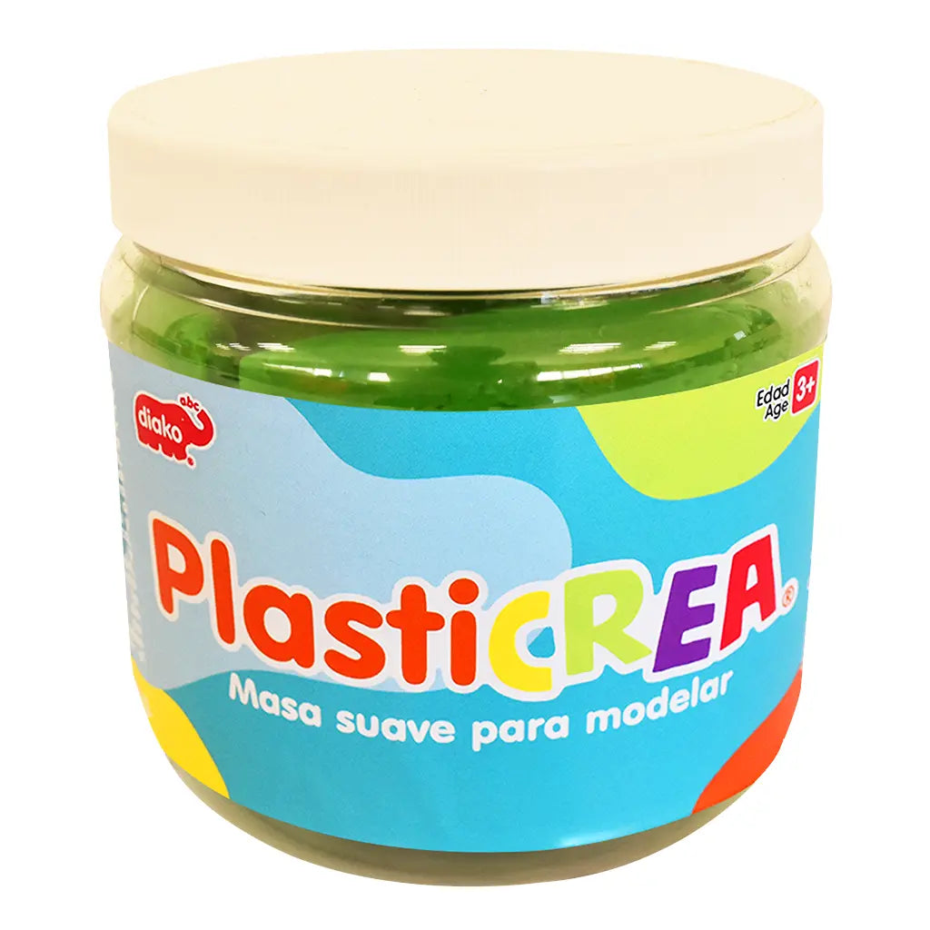 Plasticrea Verde 1 Kg Plastilina Masa Moldeable Suave Niños Jugar Diako Arte Manualidades - Diako