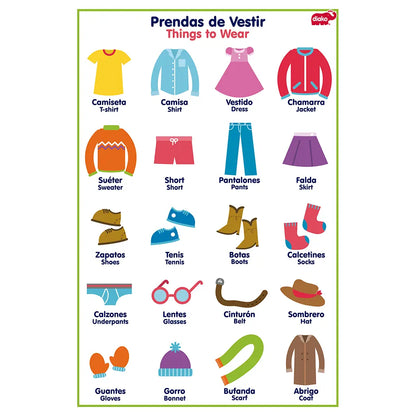 LÁMINA PARTES DEL CUERPO Y PRENDAS - Diako