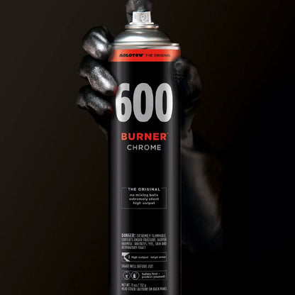MOLOTOW - Aerosol Burner 600 ml NEGRO |#000000 | metálico | ? | brillante / 600ML - Molotow - vista lateral