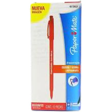 Bolígrafo Paper Mate Eraser Tinta Roja 12 piezas - Papermate - accesorios