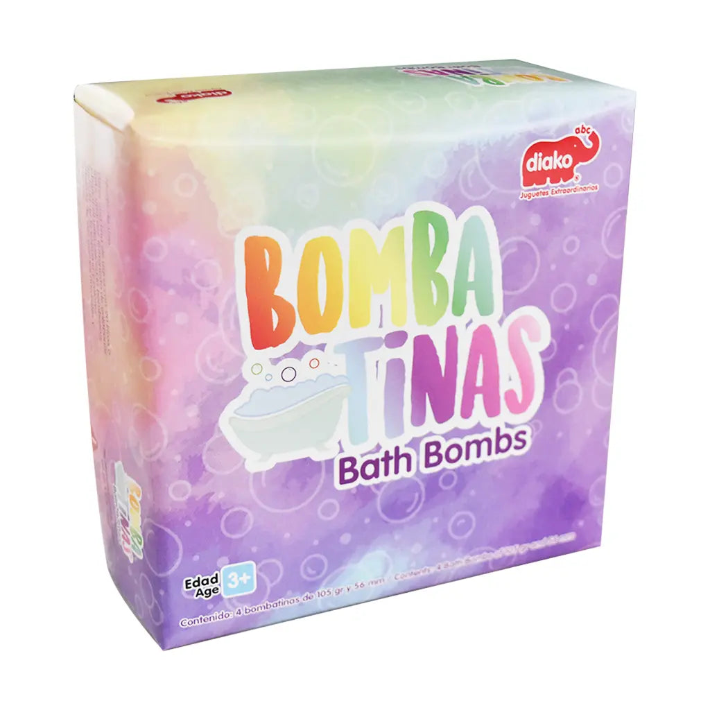 4 Bombas Baño Bombatinas Aromáticas Efervescente - Diako