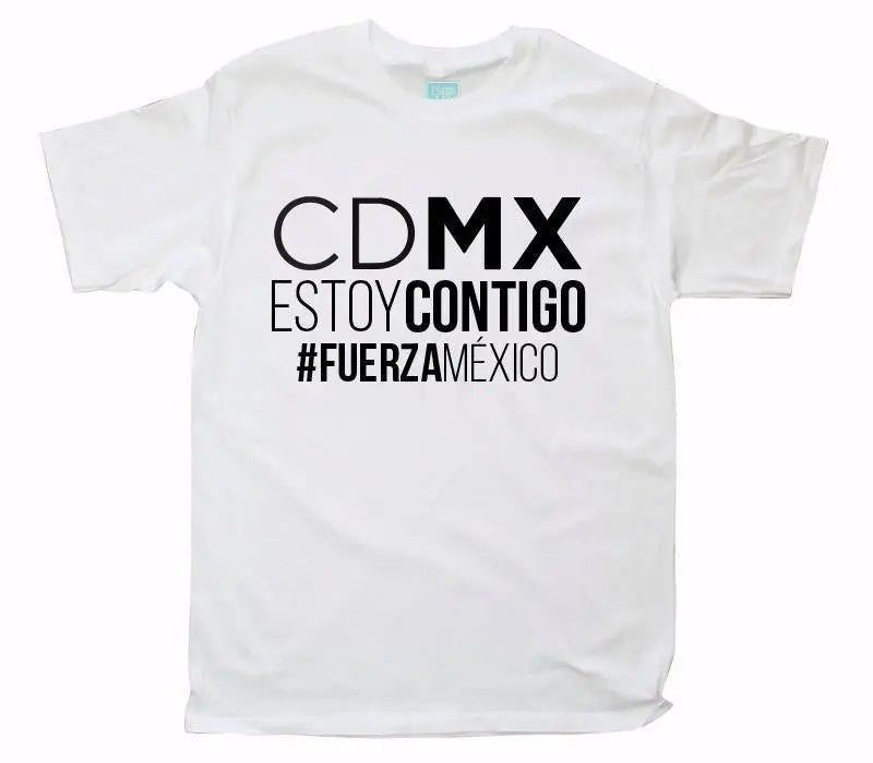 Playera Apoyo a CDMX Blanco / EEG / Caballero - Coveme - vista lateral
