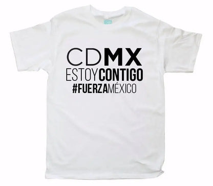 Playera Apoyo a CDMX Blanco / EEG / Caballero - Coveme - vista lateral