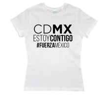 Playera Apoyo a CDMX Blanco / EEG / Dama - Coveme - vista lateral