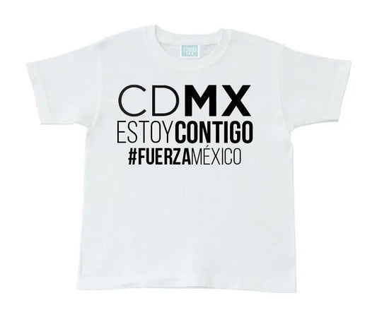 Playera Apoyo a CDMX Blanco / EEG / Niño - Coveme - vista lateral